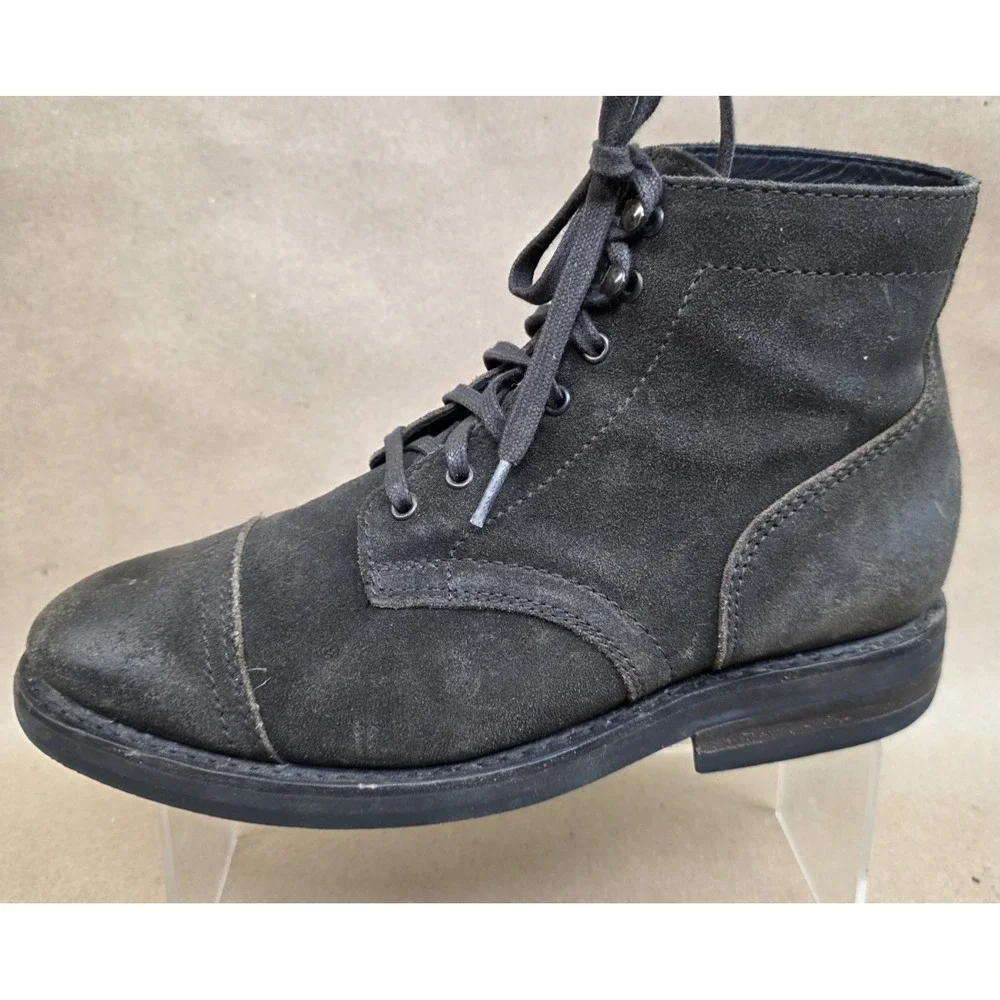 Thursday Boot Company (Sz 7.5) Captain Dark Olive Suede Men's Lace Up Boots